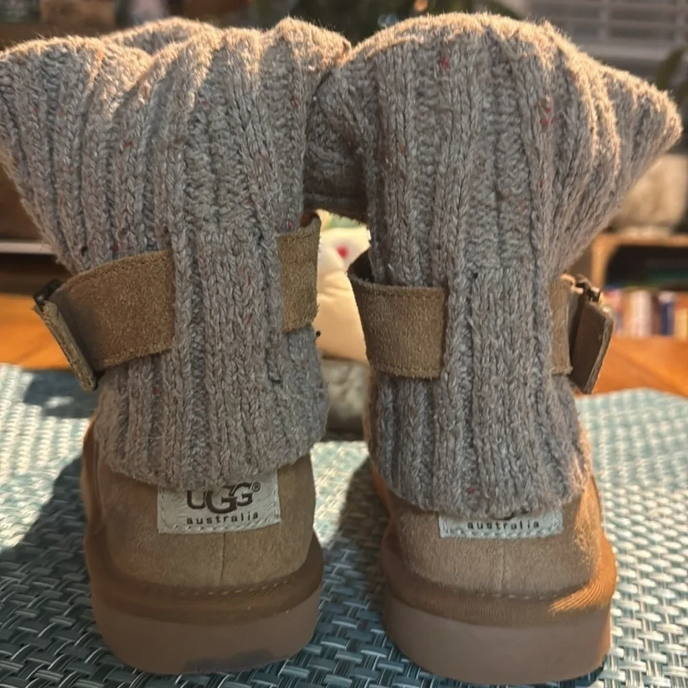 Ugg Uggs Cambridge Chestnut Knit Leather Size 7